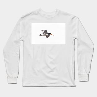 Black and white variable oystercatcher in flight Long Sleeve T-Shirt